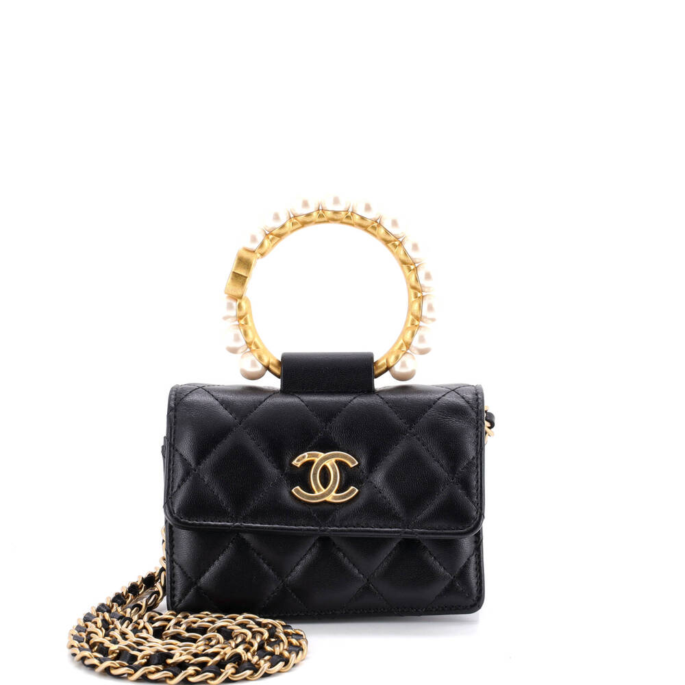 Chanel Pearl Crown Clutch With Chain #258794C33B